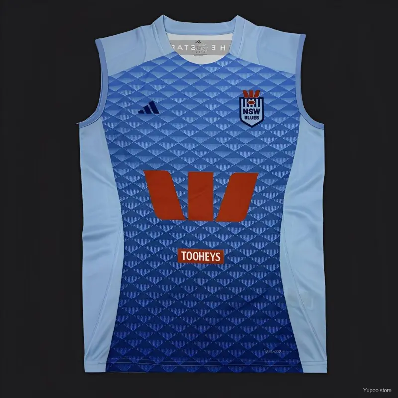 Camisola de 2026 dos Blues de Nova Gales do Sul Azul celeste com padrão de diamante para mulher