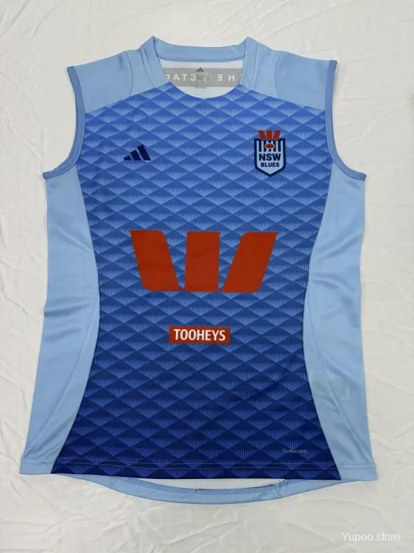 Camisola de 2026 dos Blues de Nova Gales do Sul Azul celeste com padrão de diamante para mulher