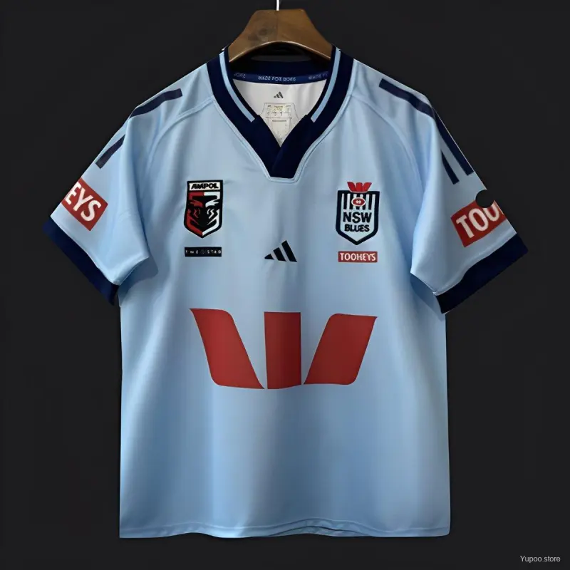 2026 New South Wales Blues Sky Blue with Navy Trim Jersey