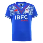Samoa 2026 Rugby Jersey - Royal Blue with Red Chevron & White Polynesian Tribal Pattern Samoa 2026 Rugby Jersey – Royal Blue with Red Chevron & White Polynesian Tribal Pattern