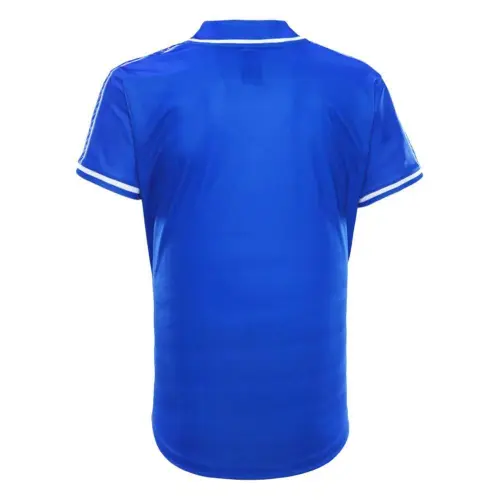 Samoa 2026 Rugby Jersey - Koningsblauw met rood Chevron & wit Polynesisch Stampatroon