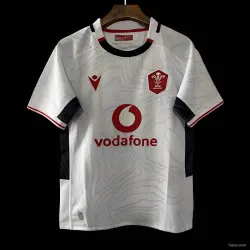 US24.99 - 2026 Wales away White with Topographic Pattern Jersey