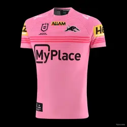 US24.99 - 24/25 Penrith Panthers Pink with Horizontal Stripes Champions Jersey