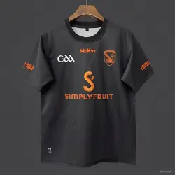 25/26 Armagh GAA Charcoal with Orange Accents Jersey - product photo US24.99 - 25/26 Armagh GAA Charcoal with Orange Accents Jersey