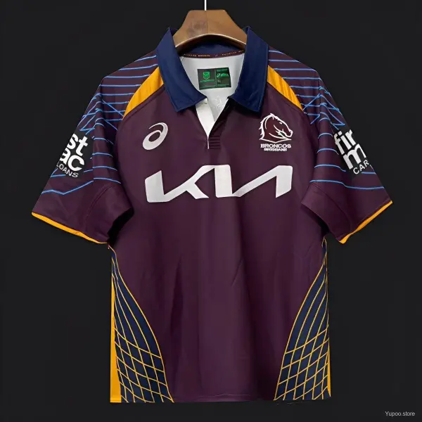 Camisa dos Brisbane Broncos - Qualidade de primeira classe - Vista detalhada