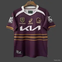25/26 Brisbane Broncos Maroon with Gold Stripes and 2025 Premiers Commemorative Champion Jersey - product photo US24.99 - 25/26 Brisbane Broncos Maroon with Gold Stripes and 2025 Premiers Commemorative Champion Jersey