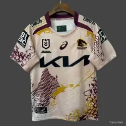 US24.99 - 25/26 Brisbane Broncos White with Indigenous Art Jersey
