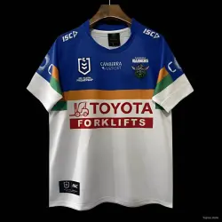 25/26 Canberra Raiders White with Blue, Green and Gold Stripes Jersey - product photo US24.99 - 25/26 Canberra Raiders White with Blue, Green and Gold Stripes Jersey