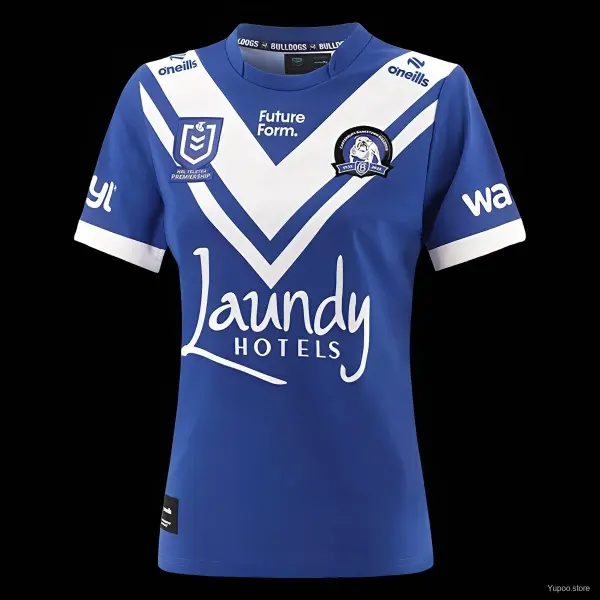 Camisa dos Canterbury-Bankstown Bulldogs - Qualidade de 1.ª classe - Vista detalhada