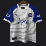 25/26 Canterbury Bankstown Bulldogs Grey with Blue Sleeves and Wave Pattern Jersey 25/26 Canterbury Bankstown Bulldogs Grey with Blue Sleeves and Wave Pattern Jersey