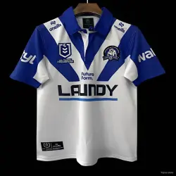 25/26 Canterbury-Bankstown Bulldogs White with Blue V-Pattern Jersey - product photo US24.99 - 25/26 Canterbury-Bankstown Bulldogs White with Blue V-Pattern Jersey