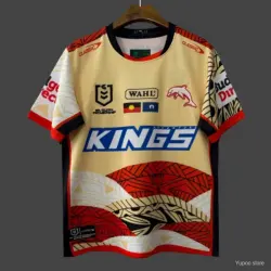 25/26 Dolphins Gold with Indigenous Round Art Jersey - product photo US24.99 - 25/26 Dolphins Gold with Indigenous Round Art Jersey