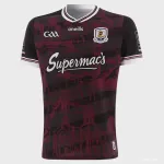 25/26 Galway GAA Kastanienbraun mit Stadtbild-Muster Trikot