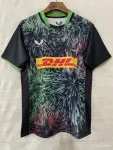 25/26 Arlequins Preto com padrão de fogos de artifício multicolorido Terceira camisola