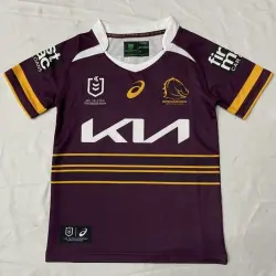 US24.99 - 25/26 Kids Brisbane Broncos Maroon with Gold Stripes Jersey