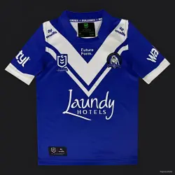 25/26 Kids Canterbury-Bankstown Bulldogs Blue with White V-Chevron Jersey - product photo US24.99 - 25/26 Kids Canterbury-Bankstown Bulldogs Blue with White V-Chevron Jersey