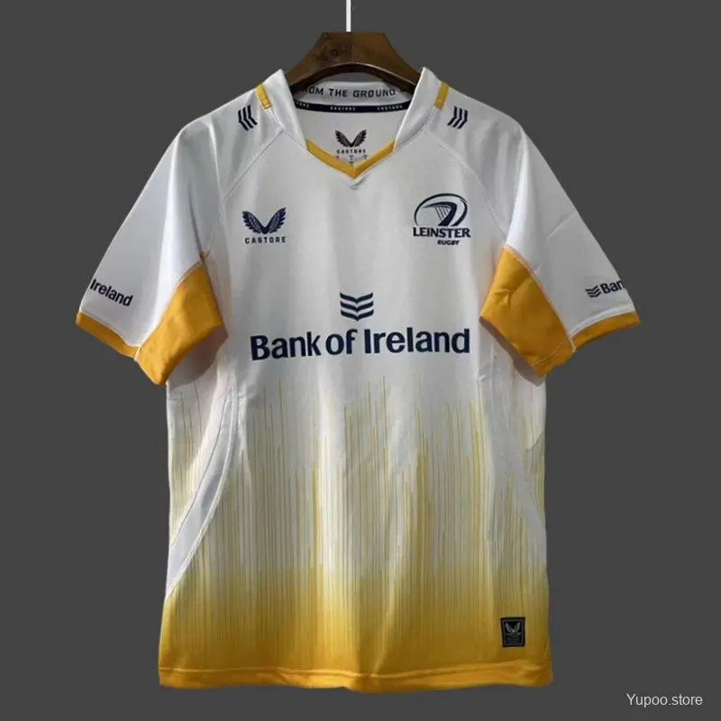 25/26 Leinster Rugby-shirt in wit met gele kleurverloop