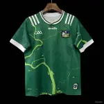 25/26 Limerick GAA Grün mit Fluss Shannon Karte Muster Home Trikot 25/26 Limerick GAA Green mit Shannon-Fluss-Muster – Heimtrikot
