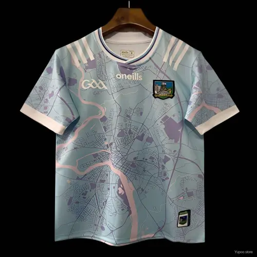 25/26 Limerick GAA Hellblau mit lila Karte Design Away Jersey