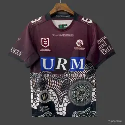 25/26 Manly Warringah Sea Eagles Maroon with Indigenous Art Jersey - product photo US24.99 - 25/26 Manly Warringah Sea Eagles Maroon with Indigenous Art Jersey