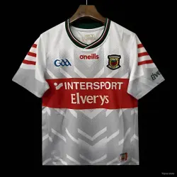US24.99 - 25/26 Mayo GAA White with Red Trim Jersey