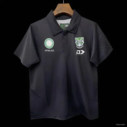 25/26 New Zealand Warriors Black Polo Shirt