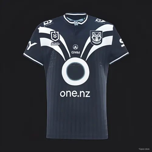 25/26 New Zealand Warriors Navy with White Diagonal Stripes Jersey