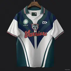 25/26 New Zealand Warriors White with Teal and Navy Chevron Jersey - product photo US24.99 - 25/26 New Zealand Warriors White with Teal and Navy Chevron Jersey