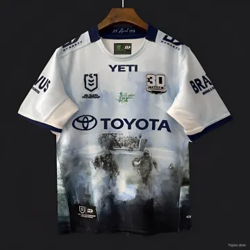 25/26 North Queensland Cowboys White with ANZAC Gallipoli Commemorative Jersey