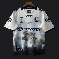 25/26 North Queensland Cowboys White with ANZAC Gallipoli Commemorative Jersey - product photo US24.99 - 25/26 North Queensland Cowboys White with ANZAC Gallipoli Commemorative Jersey