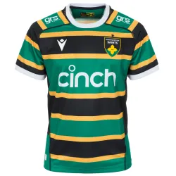 25/26 Northampton Saints Green with Gold and Black Hoops Home Jersey - product photo US24.99 - 25/26 Northampton Saints Green with Gold and Black Hoops Home Jersey