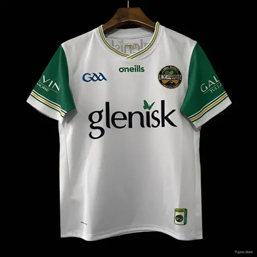 25/26 Camisola fora de casa Offaly GAA branca com rebordo verde