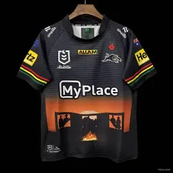 US24.99 - 25/26 Penrith Panthers Black with ANZAC Commemoration Design Jersey