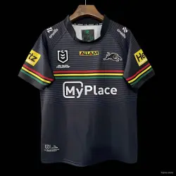 25/26 Penrith Panthers Black with Rainbow Horizontal Stripes Jersey - product photo US24.99 - 25/26 Penrith Panthers Black with Rainbow Horizontal Stripes Jersey