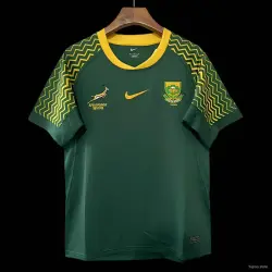 25/26 South Africa Springbok Sevens Green with Gold Chevron Sleeves Jersey - product photo US24.99 - 25/26 South Africa Springbok Sevens Green with Gold Chevron Sleeves Jersey