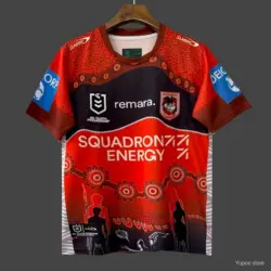 US24.99 - 25/26 St George Illawarra Dragons Red with Indigenous Art Jersey