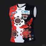 25/26 St Kilda Saints White with Indigenous Art Design Jersey 25/26 St Kilda Saints White with Indigenous Art Design Jersey