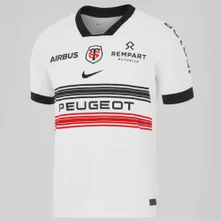 25/26 Stade Toulouse White with Black and Red Stripes Jersey - product photo US24.99 - 25/26 Stade Toulouse White with Black and Red Stripes Jersey