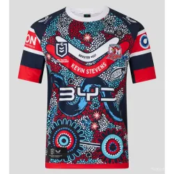 25/26 Sydney Roosters Navy with Indigenous Art Jersey - product photo US24.99 - 25/26 Sydney Roosters Navy with Indigenous Art Jersey
