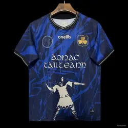 25/26 Tipperary GAA Blue with Warrior Silhouette and Abstract Pattern Jersey - product photo US24.99 - 25/26 Tipperary GAA Blue with Warrior Silhouette and Abstract Pattern Jersey