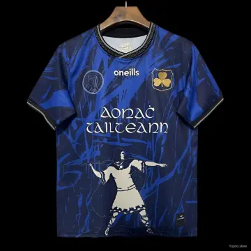 25/26 Tipperary GAA Blue with Warrior Silhouette and Abstract Pattern Jersey