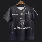 Maglia 25/26 dello Stade Toulouse, nera con effetto splatter Galaxy 25/26 Stade Toulouse Black with Galaxy Splatter Jersey