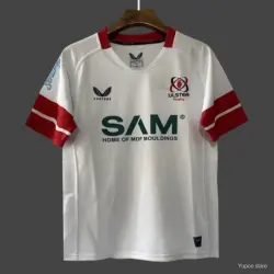 25/26 Ulster Rugby White with Red Stripe Jersey - product photo US24.99 - 25/26 Ulster Rugby White with Red Stripe Jersey