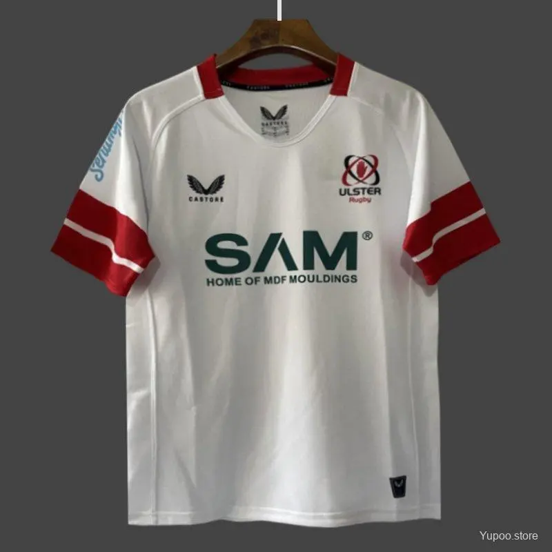 25/26 Ulster Rugby – Weißes Trikot mit rotem Streifen