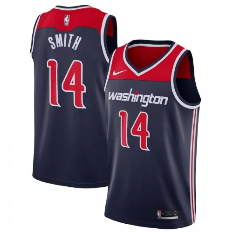 Men’s Washington Wizards Ish Smith #14 Nike Navy Swingman Jersey – Statement Edition