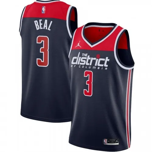 Washington Wizards Bradley Beal #3 Jordan Navy 2020/21 Swingman-shirt voor heren – Statement Edition