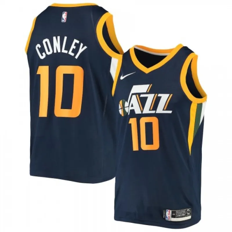 Men’s Utah Jazz Mike Conley #10 Nike Navy Swingman Jersey – Icon Edition