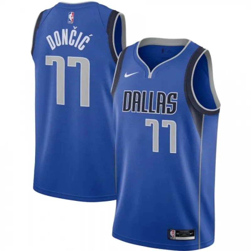 Men’s Dallas Mavericks Luka Doncic #77 Nike Royal 2020/21 Swingman Jersey – Icon Edition
