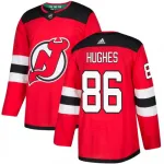 Camiseta premium roja de los New Jersey Devils para hombre, de Jack Hughes (#86)