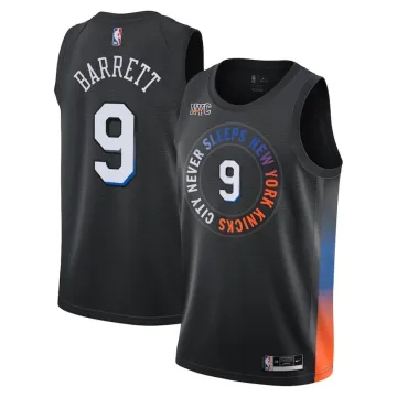 Men's New York Knicks RJ Barrett #9 Black 2020/21 Swingman Jersey - City Edition